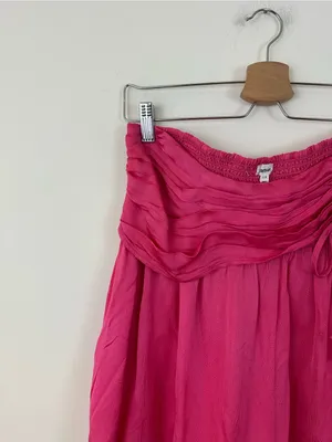 Aerie Hot Pink Satin Tie Waist Mini Skirt Size Large NWT thumbnail 2