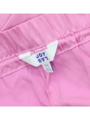 NWT Joylab Elastic Waist Satin Tear Away Track Drawstring Pants Neon Pink 2XL thumbnail 4