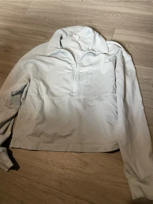 all in motion Women's Light Blue V-Neck Half-Zip Sweater thumbnail 1