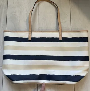 Kate Spade Striped Bondi Road Large Harmony Tote Bag Nautical Coastal Resort thumbnail 6