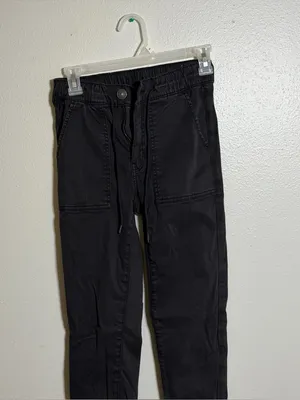 American Eagle Women Super Stretch Black Drawstring Jogger Cargo‎ Pants size 2 thumbnail 2