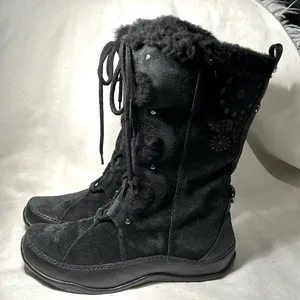 The North Face 620179 Abby III Insulated Winter Boot Leather Women's Size 8. thumbnail 1