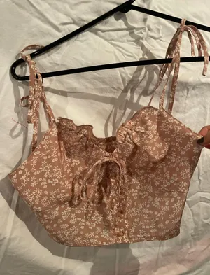 Boutique Floral Crop Top thumbnail 1