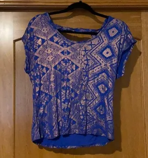 Long Crop Top Aztec Tee thumbnail 1