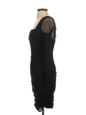 Princess Polly Charvi Black Ruched Mesh Mini Dress Size 4 Indie Y2K Party thumbnail 6