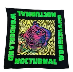 Nocturnal Wonderland Tiger Rave Festival Bandana Neon EDM Streetwear thumbnail 1