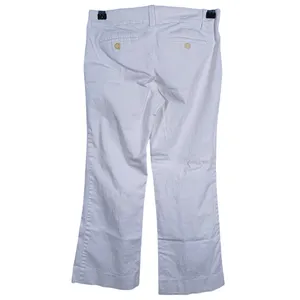 Theory Womens Cotton Wide Leg Trouser Pants Size 0 White Old Money Quiet Luxury thumbnail 2
