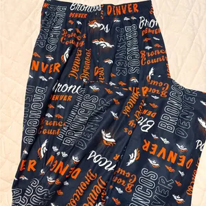 NFL Team Apparel Navy and Orange Pajama Pants thumbnail 1
