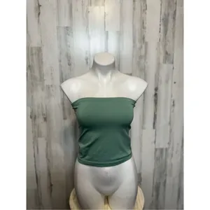 Moa Moa Green Strapless Tube Top Women’s Medium Stretch Bandeau Top thumbnail 3