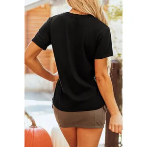 Full Size Halloween Ghost Graphic Short Sleeve T-Shirt - Medium thumbnail 3