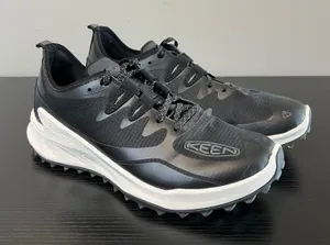 KEEN Women's Black White Trail Hiking Shoes Sneakers Size 9.5 thumbnail 1