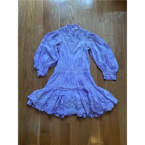 LoveShackFancy Viola Dress In Lavender Lilac Purple Lace Button Back Cotton Sz S thumbnail 4