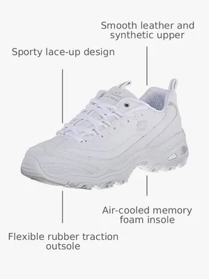 Skechers White Women's Lace-Up Chunky Sneakers thumbnail 6