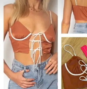 Beginning Boutique Debora Crop Top Latte thumbnail 4