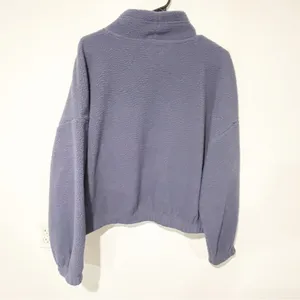 Playboy Sweater Adult Medium Blue Oversized Cropped Mock Neck Sherpa Fleece thumbnail 6