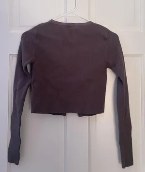 Grey Ribbed Sweater thumbnail 3