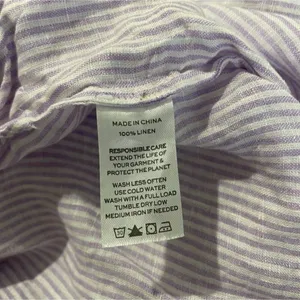 Hill House Size Large Linen The Laura Dress Lilac Stripe $165 thumbnail 12