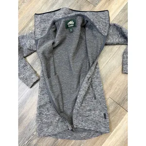 Roots Canada Gray Zip Up Jacket Mock Neck Athletic Fleece XS thumbnail 2