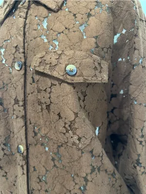 Shyanne Western Brown Lace-Overlay Frnge Shirt Jacket Size Large A1 thumbnail 8
