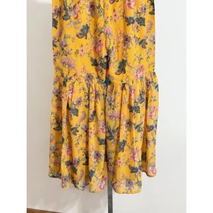 Janasya Yellow Floral Sharara Pants Women Size M Wide Leg Flared Palazzo Boho thumbnail 8