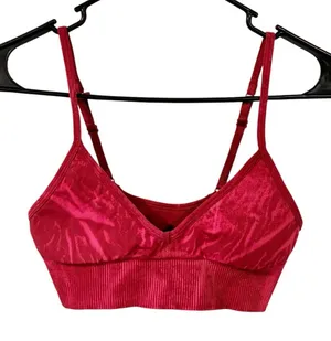 Lululemon Ebb To Street Bra A\B Red Stone Wash Chianti Padded Sports Bra Size‎ 4 thumbnail 1