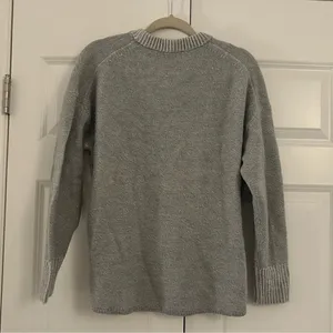 allbirds‎ boiled merino wool pullover sweater in natural grey, size medium thumbnail 10