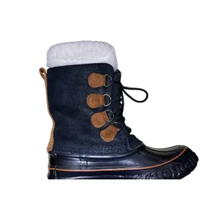 LaCrosse Women’s Black Suede Lined Lace Up Duck Boots Size 7 Shearling thumbnail 4