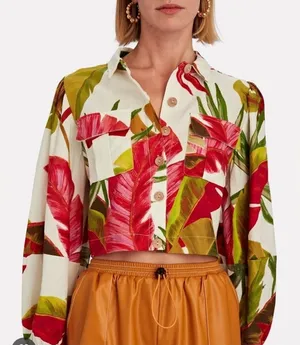 FARM‎ RIO Spring Forest Shirt Button Down Long Sleeve SIZE XS NWT thumbnail 1
