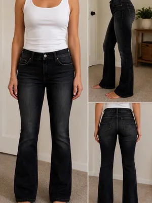 Daisy Fuentes Dark Wash Bootcut Jeans Size 6 thumbnail 6