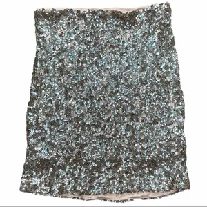 Free People Lined Gold Sequin Zip Up Mini Skirt thumbnail 6