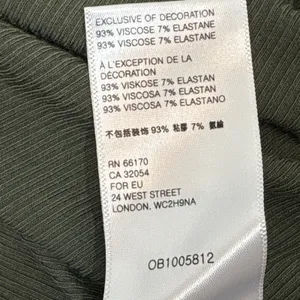 Free People Shimmy Shake Top‎ Army Green Ribbed Oversized Low Open Back Small thumbnail 5