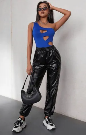 Boutique One Shoulder Cut Out BodySuit thumbnail 4