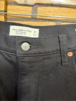 Abercrombie & fitch black the 90S straight ultra high rise jeans size 29 long thumbnail 4