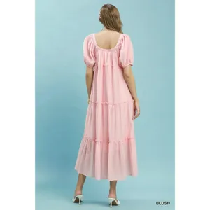 Umgee Textured‎ Tiered Midi Dress - Small thumbnail 5