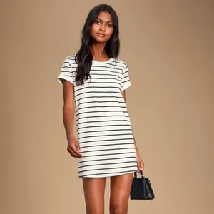 Lulu’s striped tee shirt dress M 95% cotton thumbnail 8