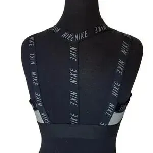 Nike Strappy Sports Bra Size M Black Gray thumbnail 3