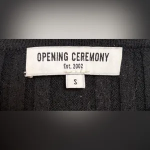 Opening‎ Ceremony Merino Wool Black Knit Sweater Size Small EUC thumbnail 3
