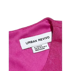 ASOS‎ Urban Revivo Pink Long Sleeve Slinky Mini Ruched Side Dress Size 6 thumbnail 5