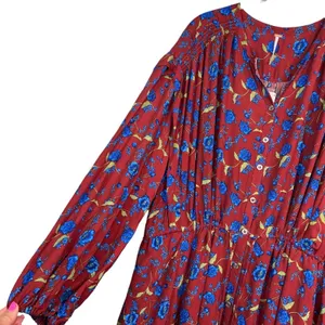 Free People Mini Flower Fields Mini Burgundy Dress S/P thumbnail 10