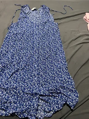 & other stories Blue Floral Sleeveless Summer Dress thumbnail 4