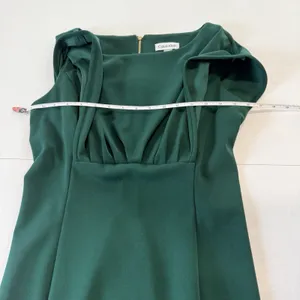 Calvin Klein Green Short Sleeve Stretch Crepe Sheath Dress Office Wedding 6 thumbnail 12