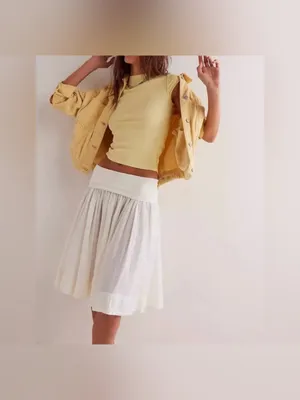 NWOT Free People We The Free Ever Had Tee - mellow yellow - XS thumbnail 5