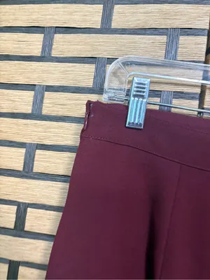 Zara Burgundy Midi Skirt Size Medium thumbnail 4
