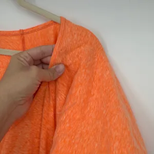 Free People Beach Orange Slub Knit Flutter Sleeve Mini Dress Large thumbnail 3
