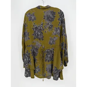 Free People Shake It Mini Dress Women S Olive Floral Boho Whimsigoth Romantic thumbnail 10