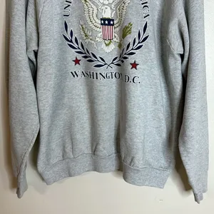 VTG‎ 80s 90s Gray Sweatshirt pullover Washington DC USA Size XL thumbnail 3