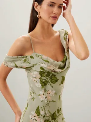 Reformation Dress Reya Tea Garden thumbnail 2