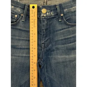 Mother The Looker Hillbilly Heart Skinny Jeans Low Rise Fray Hem‎ USA Size 26 thumbnail 7