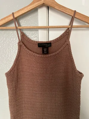 House of Harlow 1960 Midi Dress Knit Brown thumbnail 4