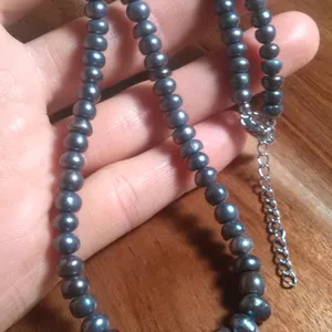 Elegant Grey Pearl Stainless Steel Necklace (18 Inches) thumbnail 7
